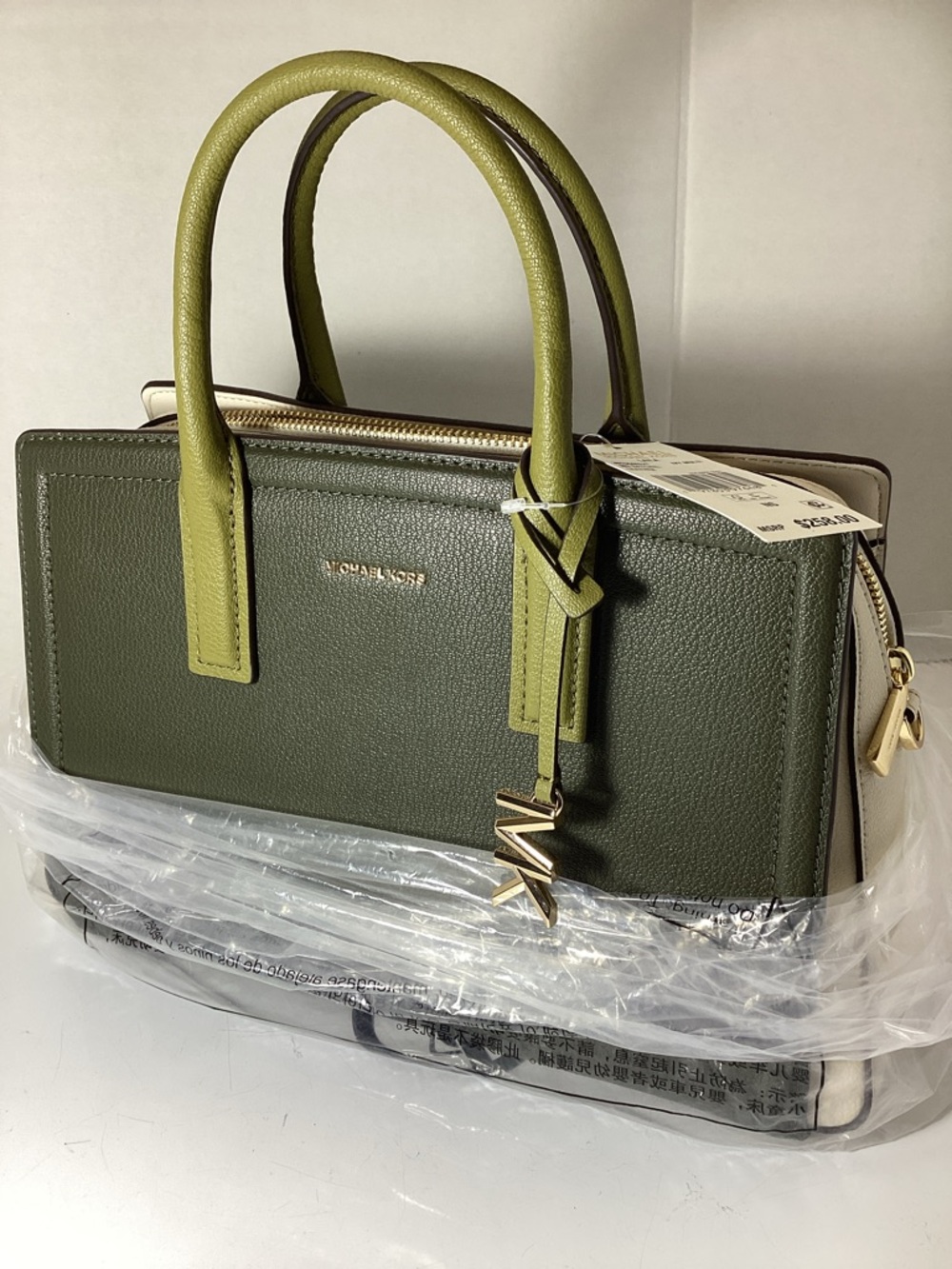 Michael Kors Laila Medium Color-Block Leather Satchel Handbag - Picture 8 of 10